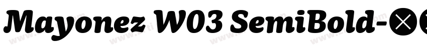 Mayonez W03 SemiBold字体转换